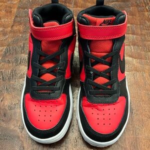 Black and Red Nike Basketball Shoes